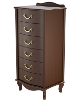 Комод Джульетта узкий 6 ящиков 49х40,5х106,5 см (орех)